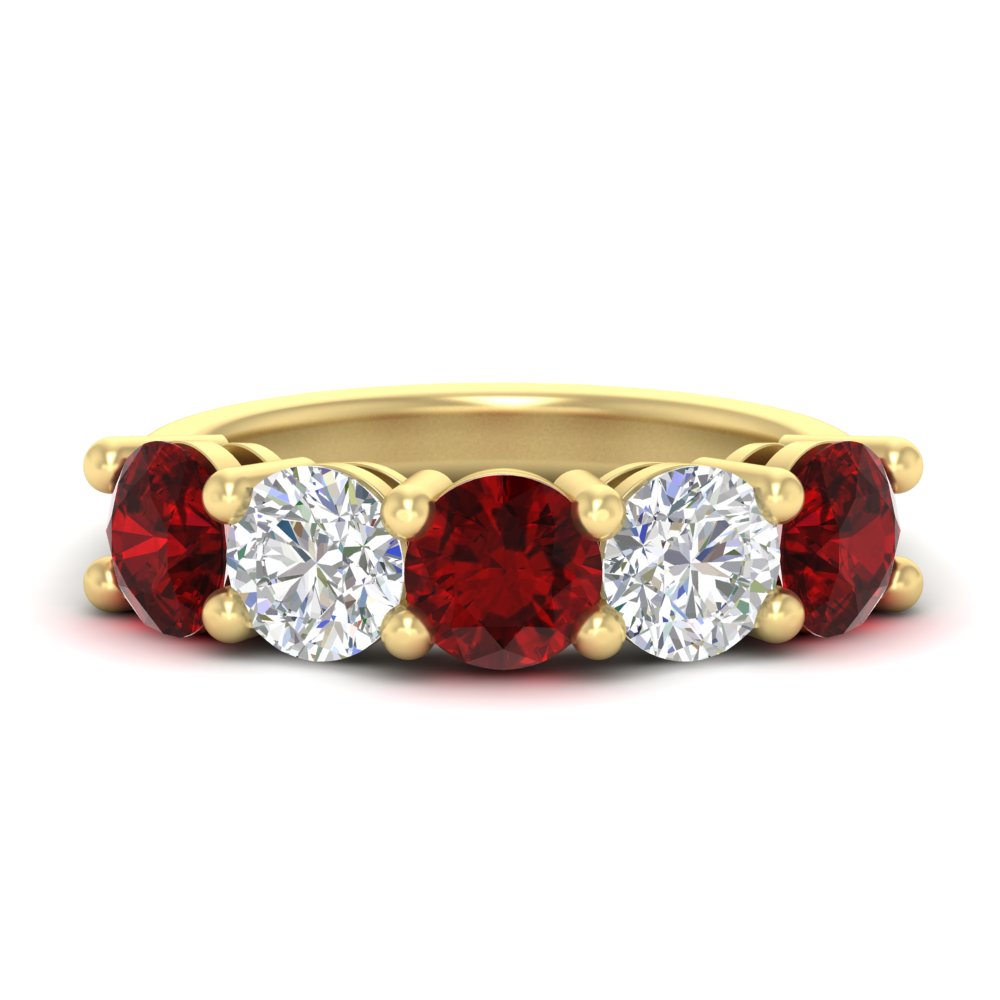 4-carat-round-diamond-and-ruby-anniversary-wedding-band-in-yellow-gold-FDENS141ROBGRUDR-4.00CT-NL-YG
