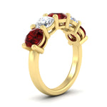 Load image into Gallery viewer, 4-carat-round-diamond-and-ruby-anniversary-wedding-band-in-yellow-gold-FDENS141ROBGRUDRANGLE2-4.00CT-NL-YG
