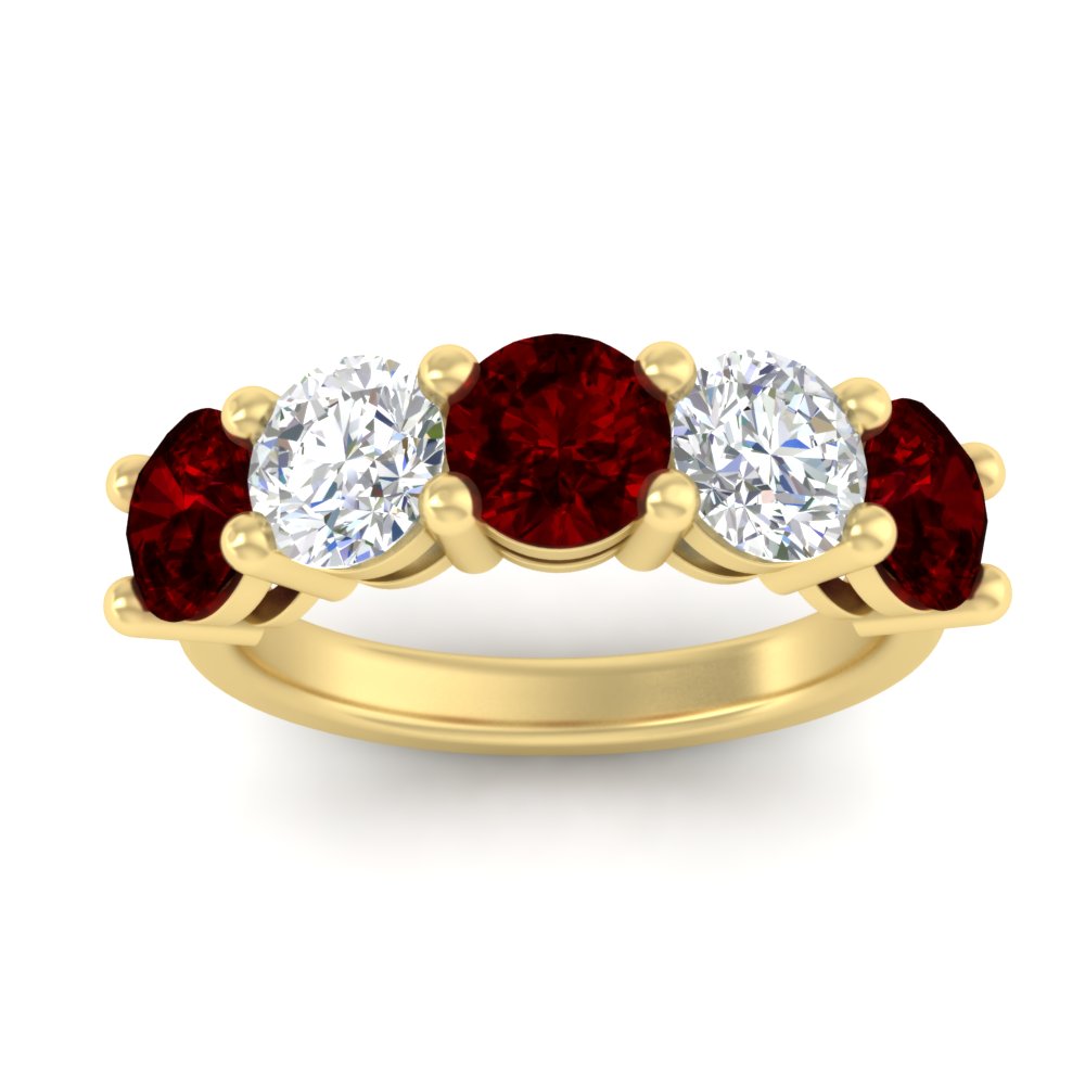 4-carat-round-diamond-and-ruby-anniversary-wedding-band-in-yellow-gold-FDENS141ROBGRUDRANGLE5-4.00CT-NL-YG
