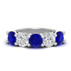 Load image into Gallery viewer, 4-carat-round-diamond-and-sapphire-anniversary-wedding-band-in-white-gold-FDENS141ROBGSABL-4.00CT-NL-WG