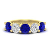 Load image into Gallery viewer, 4-carat-round-diamond-and-sapphire-anniversary-wedding-band-in-yellow-gold-FDENS141ROBGSABL-4.00CT-NL-YG