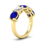 Load image into Gallery viewer, 4-carat-round-diamond-and-sapphire-anniversary-wedding-band-in-yellow-gold-FDENS141ROBGSABLANGLE2-4.00CT-NL-YG
