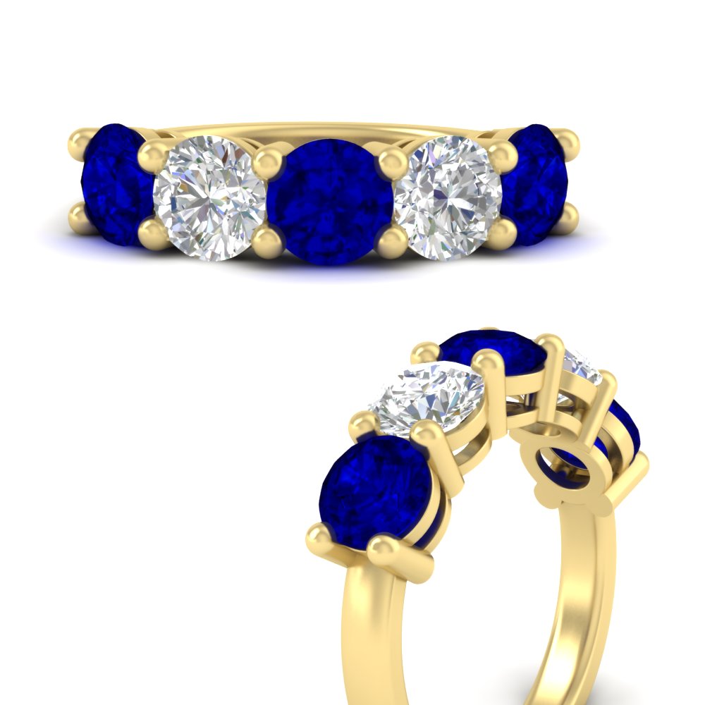 4-carat-round-diamond-and-sapphire-anniversary-wedding-band-in-yellow-gold-FDENS141ROBGSABLANGLE3-4.00CT-NL-YG