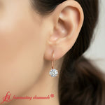 Load image into Gallery viewer, 4-carat-round-diamond-stud-earrings-lever-back-in-rose-gold-FDEAR9225ro-4-ct-model
