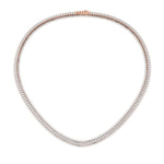 Load image into Gallery viewer, 4-carat-round-diamond-tennis-necklace-set-in-FDNK11334-(0.02CT)ANGLE1-NL-RG