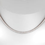 Load image into Gallery viewer, 4-carat-round-diamond-tennis-necklace-set-in-FDNK11334-(0.02CT)ANGLE1-NL-RG