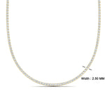 Load image into Gallery viewer, 4-carat-round-diamond-tennis-necklace-set-in-FDNK11334-(0.02CT)ANGLE1-NL-YG