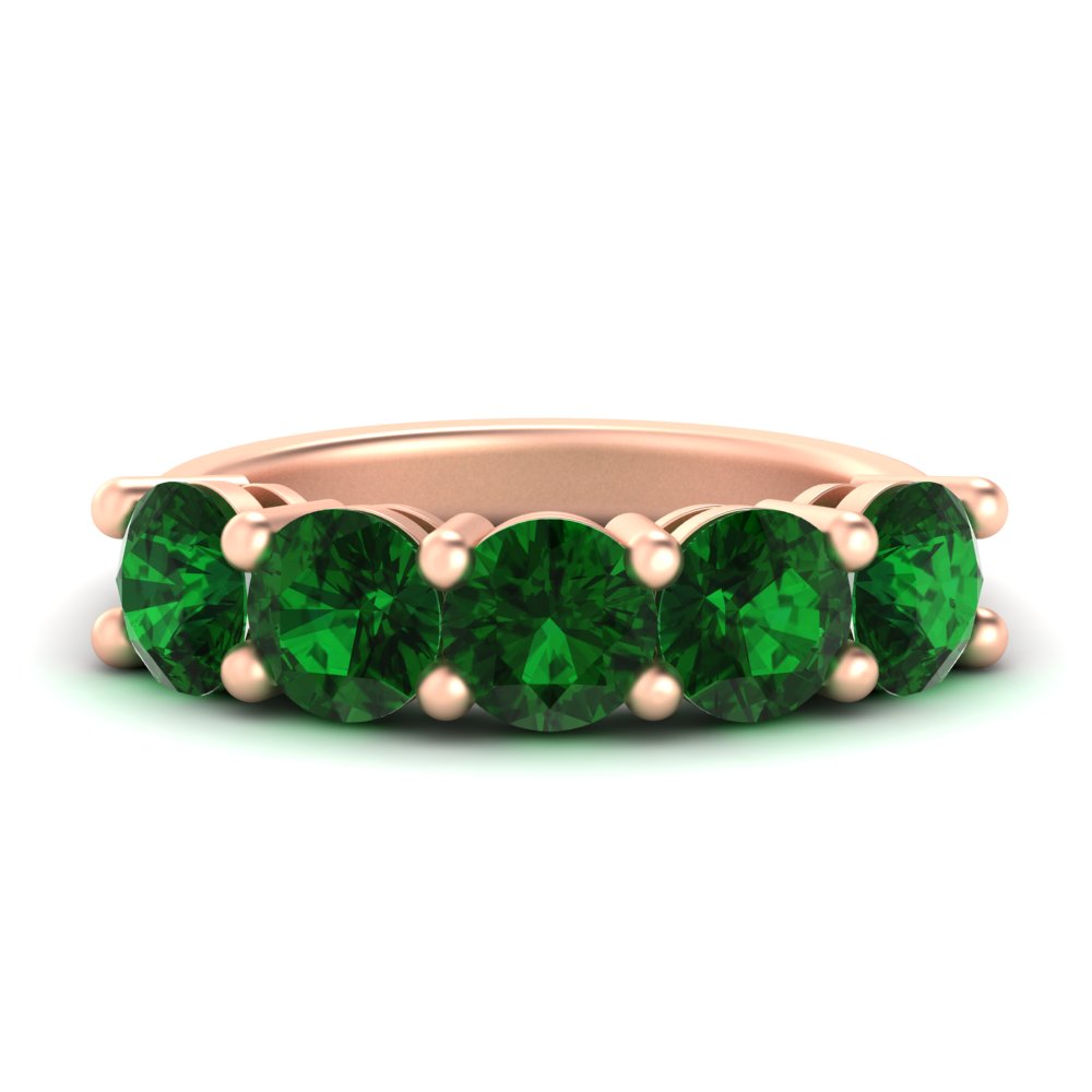 4-carat-round-emerald-colored-anniversary-wedding-band-in-rose-gold-FDENS141ROBGEMGR-4.00CT-NL-RG-GS