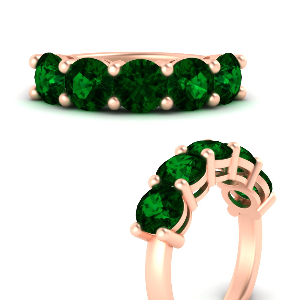 4-carat-round-emerald-colored-anniversary-wedding-band-in-rose-gold-FDENS141ROBGEMGRANGLE3-4.00CT-NL-RG-GS