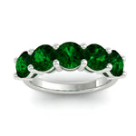 Load image into Gallery viewer, 4-carat-round-emerald-colored-anniversary-wedding-band-in-white-gold-FDENS141ROBGEMGRANGLE5-4.00CT-NL-WG-GS
