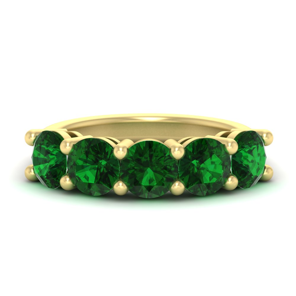 4-carat-round-emerald-colored-anniversary-wedding-band-in-yellow-gold-FDENS141ROBGEMGR-4.00CT-NL-YG-GS
