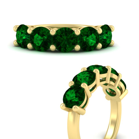4-carat-round-emerald-colored-anniversary-wedding-band-in-yellow-gold-FDENS141ROBGEMGRANGLE3-4.00CT-NL-YG-GS