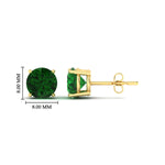 Load image into Gallery viewer, 4-carat-round-emerald-stud-earring-for-women-in-yellow-gold-fdear10411rogemgrangle2-4.00ct-nl-yg-hw_36939baa-d2c8-4b1b-a7e2-7975edff6737.jpg?v=1765339407
