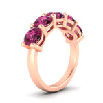 Load image into Gallery viewer, 4-carat-round-pink-sapphire-colored-anniversary-wedding-band-in-rose-gold-FDENS141ROBGSADRPIANGLE2-4.00CT-NL-RG-GS
