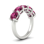 Load image into Gallery viewer, 4-carat-round-pink-sapphire-colored-anniversary-wedding-band-in-white-gold-FDENS141ROBGSADRPIANGLE2-4.00CT-NL-WG-GS
