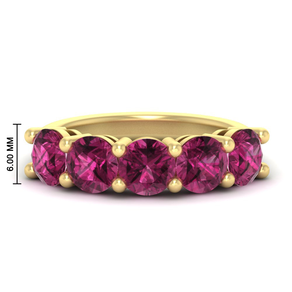 4-carat-round-pink-sapphire-colored-anniversary-wedding-band-in-yellow-gold-FDENS141ROBGSADRPI-4.00CT-NL-YG-HW-GS