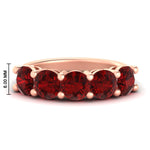 Load image into Gallery viewer, 4-carat-round-ruby-colored-anniversary-wedding-band-in-rose-gold-FDENS141ROBGRUDR-4.00CT-NL-RG-HW-GS
