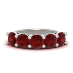 Load image into Gallery viewer, 4-carat-round-ruby-colored-anniversary-wedding-band-in-white-gold-FDENS141ROBGRUDR-4.00CT-NL-WG-GS
