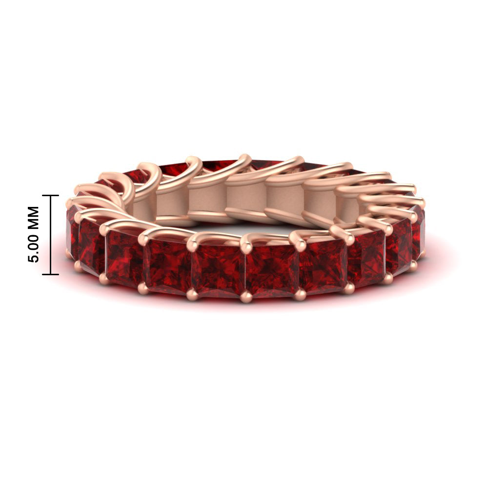 4 Carat Anniversary Band Princess Cut For Her