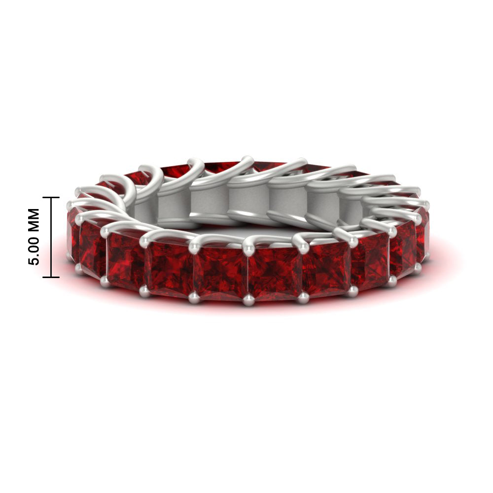 4 Carat Anniversary Band Princess Cut For Her