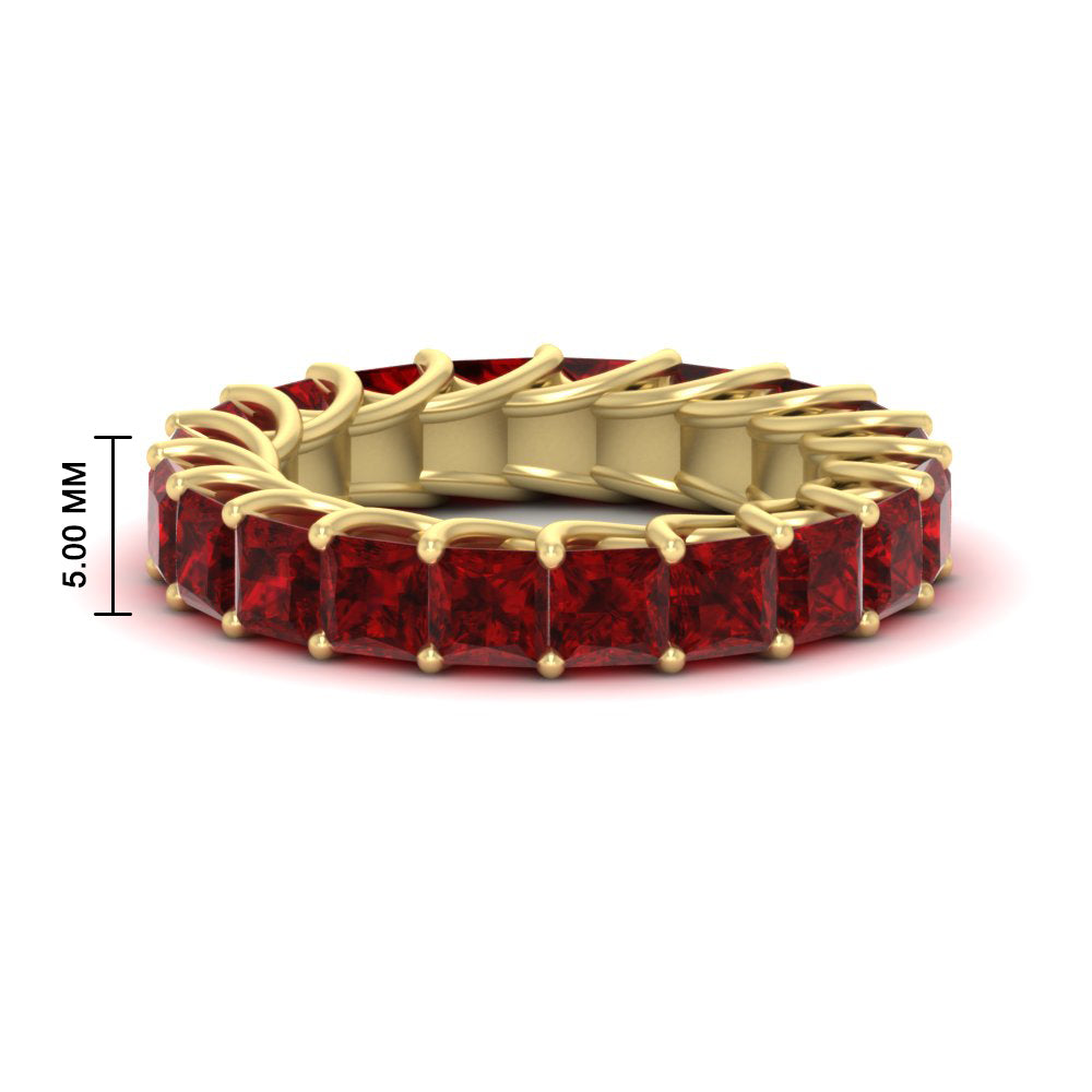 4 Carat Anniversary Band Princess Cut For Her