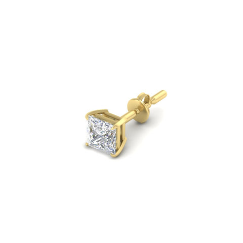 4 Carat Single Stud Earring For Man