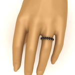 Load image into Gallery viewer, 4-carat-stunning-round-black-diamond-band-in-rose-gold-FD11249ROBGBLACKHAND-4.00CT-NL-RG