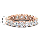 Load image into Gallery viewer, 4-carat-stunning-round-diamond-band-in-rose-gold-FD11249ROB-4.00CT-NL-RG-HW