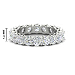 Load image into Gallery viewer, 4-carat-stunning-round-diamond-band-in-white-gold-FD11249ROB-4.00CT-NL-WG-HW