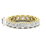 Load image into Gallery viewer, 4-carat-stunning-round-diamond-band-in-yellow-gold-FD11249ROB-4.00CT-NL-YG-HW