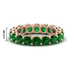 Load image into Gallery viewer, 4-carat-stunning-round-emerald-band-in-rose-gold-FD11249ROBGEMGR-4.00CT-NL-RG-HW