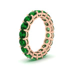 Load image into Gallery viewer, 4-carat-stunning-round-emerald-band-in-rose-gold-FD11249ROBGEMGRANGLE2-4.00CT-NL-RG