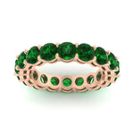 Load image into Gallery viewer, 4-carat-stunning-round-emerald-band-in-rose-gold-FD11249ROBGEMGRANGLE5-4.00CT-NL-RG