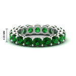 Load image into Gallery viewer, 4-carat-stunning-round-emerald-band-in-white-gold-FD11249ROBGEMGR-4.00CT-NL-WG-HW