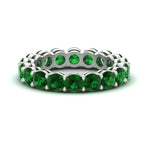 Load image into Gallery viewer, 4-carat-stunning-round-emerald-band-in-white-gold-FD11249ROBGEMGR-4.00CT-NL-WG