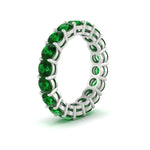 Load image into Gallery viewer, 4-carat-stunning-round-emerald-band-in-white-gold-FD11249ROBGEMGRANGLE2-4.00CT-NL-WG