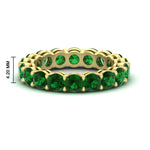 Load image into Gallery viewer, 4-carat-stunning-round-emerald-band-in-yellow-gold-FD11249ROBGEMGR-4.00CT-NL-YG-HW