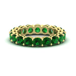 Load image into Gallery viewer, 4-carat-stunning-round-emerald-band-in-yellow-gold-FD11249ROBGEMGR-4.00CT-NL-YG