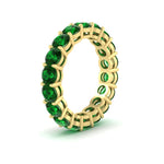 Load image into Gallery viewer, 4-carat-stunning-round-emerald-band-in-yellow-gold-FD11249ROBGEMGRANGLE2-4.00CT-NL-YG