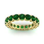 Load image into Gallery viewer, 4-carat-stunning-round-emerald-band-in-yellow-gold-FD11249ROBGEMGRANGLE5-4.00CT-NL-YG