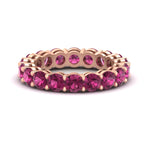 Load image into Gallery viewer, 4-carat-stunning-round-pink-sapphire-band-in-rose-gold-FD11249ROBGSADRPI-4.00CT-NL-RG