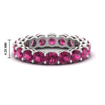 Load image into Gallery viewer, 4-carat-stunning-round-pink-sapphire-band-in-white-gold-FD11249ROBGSADRPI-4.00CT-NL-WG-HW