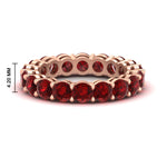 Load image into Gallery viewer, 4-carat-stunning-round-ruby-band-in-rose-gold-FD11249ROBGRUDR-4.00CT-NL-RG-HW.