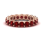 Load image into Gallery viewer, 4-carat-stunning-round-ruby-band-in-rose-gold-FD11249ROBGRUDR-4.00CT-NL-RG