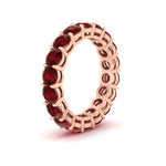 Load image into Gallery viewer, 4-carat-stunning-round-ruby-band-in-rose-gold-FD11249ROBGRUDRANGLE2-4.00CT-NL-RG