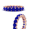 Load image into Gallery viewer, 4-carat-stunning-round-sapphire-band-in-rose-gold-FD11249-ROBGSABLANGLE3-4.00CT-NL-RG