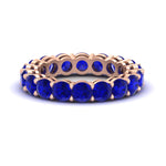 Load image into Gallery viewer, 4-carat-stunning-round-sapphire-band-in-rose-gold-FD11249ROBGSABL-4.00CT-NL-RG