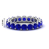 Load image into Gallery viewer, 4-carat-stunning-round-sapphire-band-in-white-gold-FD11249ROBGSABL-4.00CT-NL-WG-HW