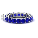 Load image into Gallery viewer, 4-carat-stunning-round-sapphire-band-in-white-gold-FD11249ROBGSABL-4.00CT-NL-WG-HW