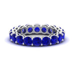 Load image into Gallery viewer, 4-carat-stunning-round-sapphire-band-in-white-gold-FD11249ROBGSABL-4.00CT-NL-WG